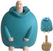 Decorazione per tavolo con mano sorridente, decorazioni per la scrivania con tocco umano unico e interessante, (2023), figura decorativa per armadio, panca, libreria (azzurro chiaro)