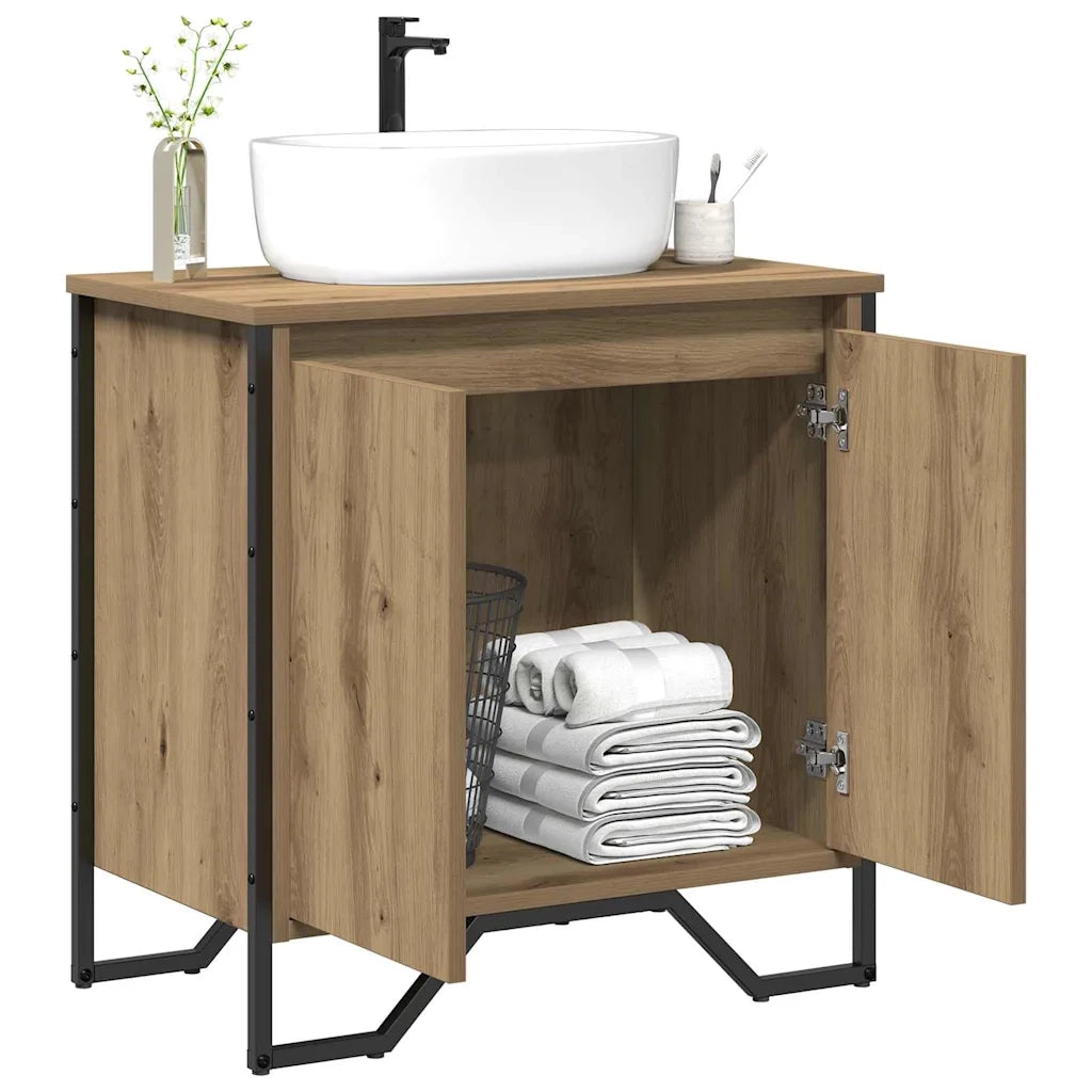 Armadio per Lavabo da Bagno Rovere artigianale 60 x 35 x 60 cm 869178