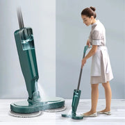 Spin Mop a Secco 2 in 1 - Apparecchio di Pulizia Automatico per Casa, Auto, Vetri, Plafond, Porte, Finestre e Pavimenti - Pulitore di Pavimenti, Apparecchio di Pulizia