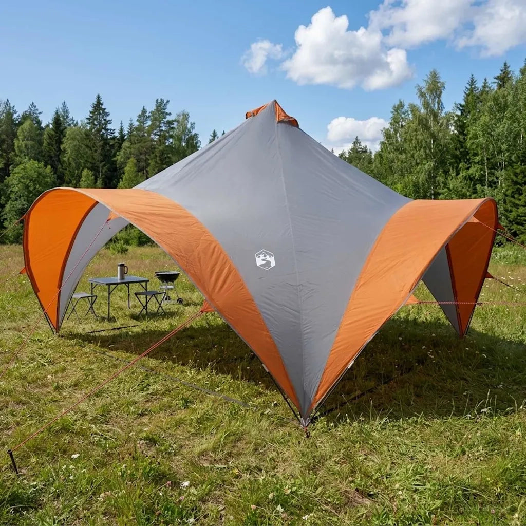 Tenda Party con tetto Grigio e arancione 400 x 400 x 320 cm 42028617