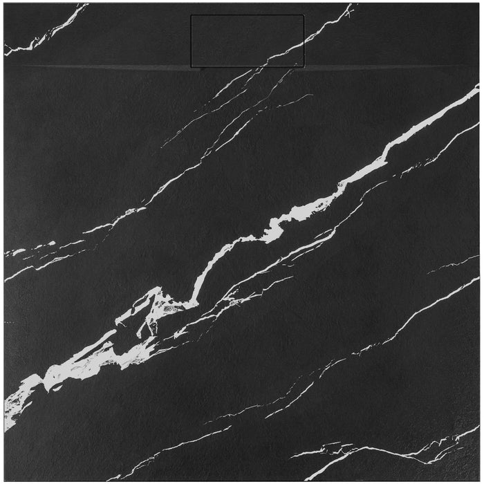 Piatto Doccia Bazalt Carrara Black 90x90