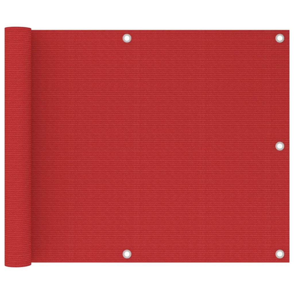 Paravento da Balcone Rosso 75x600 cm in HDPE