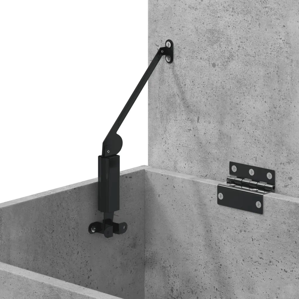 Cassapanca-Baule-Armadietto contenitore Grigio Cemento 84x42x46 cm in Legno Ingegnerizzato