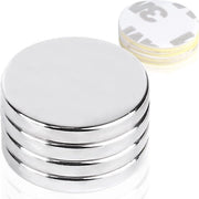 Magneti Neodymium forti 20 x 3 mm - Magneti Ronde Extra Forti Autoadesivi per Frigorifero e Whiteboard - 4 Pezzi