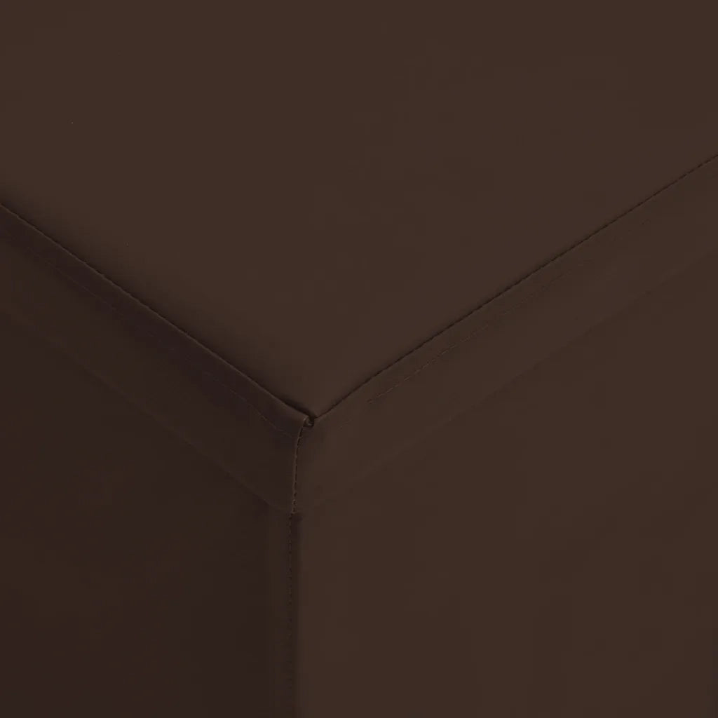 Panca Portaoggetti-Sgabello-Panca con Contenitore Pieghevole Marrone in PVC