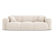 Cosmopolitan Design - Divano "Nolio" 3 posti in ciniglia beige chiaro 