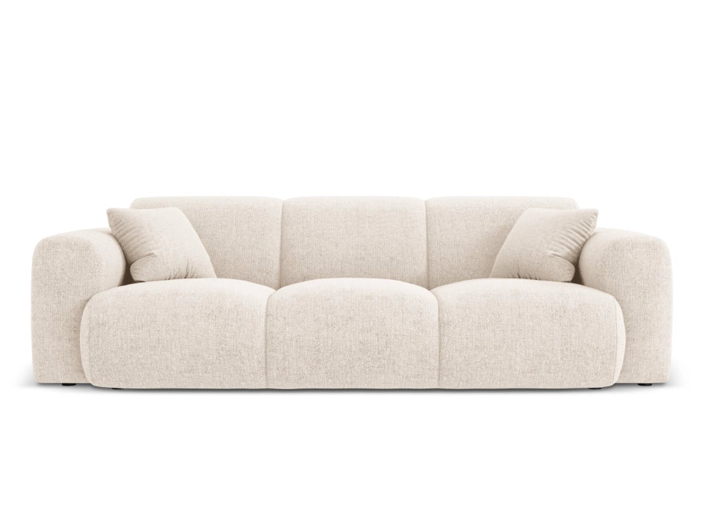 Cosmopolitan Design - Divano "Nolio" 3 posti in ciniglia beige chiaro 