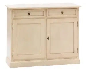 Credenza madia buffet in legno Shabby chic 2 ante mod Martini avorio anticato
