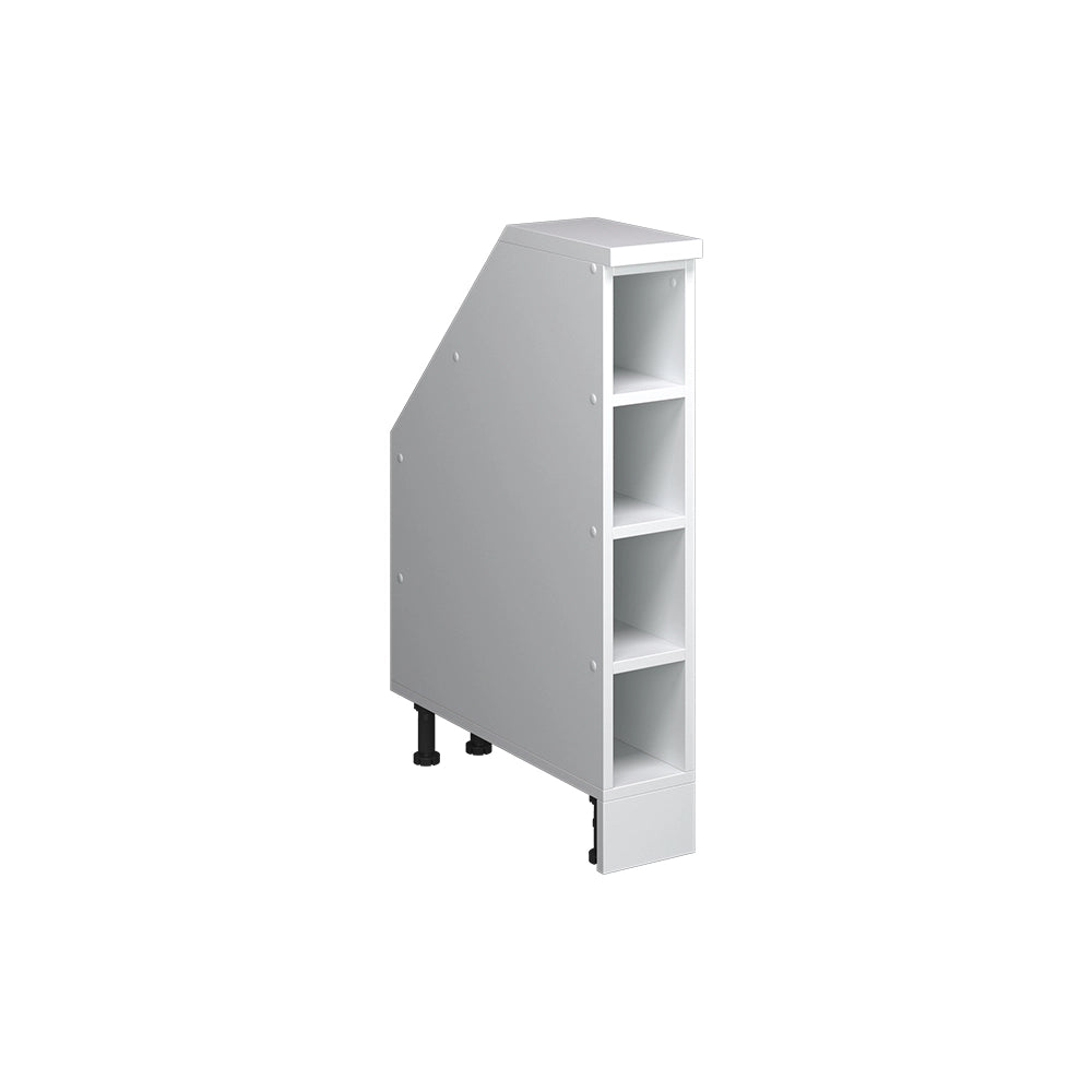 Mobile cucina sottotetto R-Line Bianco/Bianco 15 cm con 4 scomparti, carcassa 60 cm profondità Vicco