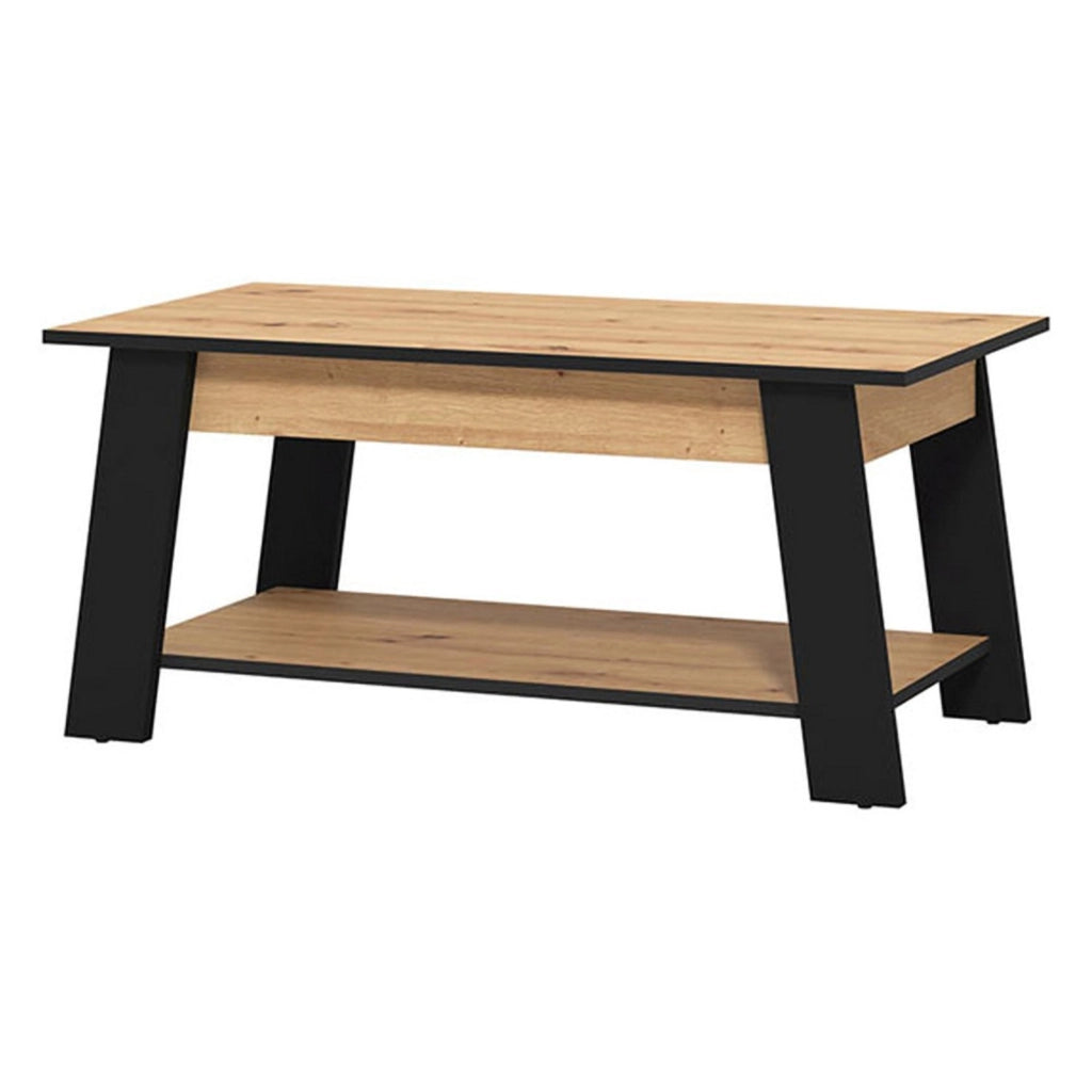 Casaglia, Tavolino da Salotto un Vano, 101x54.5x46.5h cm Marrone Rovere Nodi