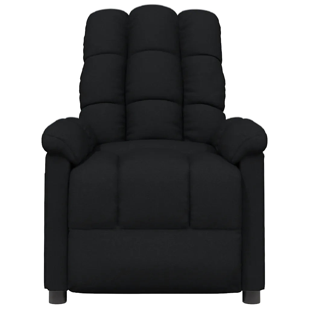 Poltrona Reclinabile in Tessuto Nero 289798