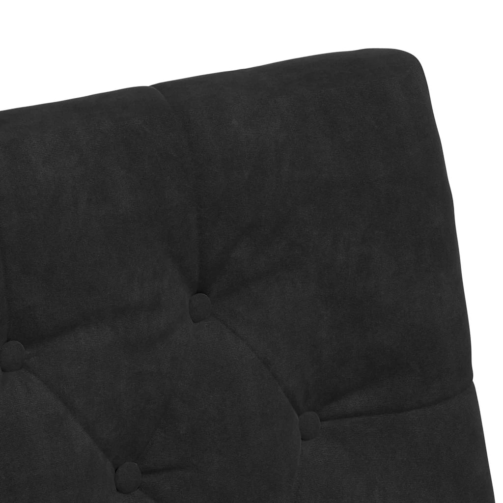Sedie da Pranzo con Ruote 2 pcs Nero 58 x 67 x 97 cm Velluto 42017871