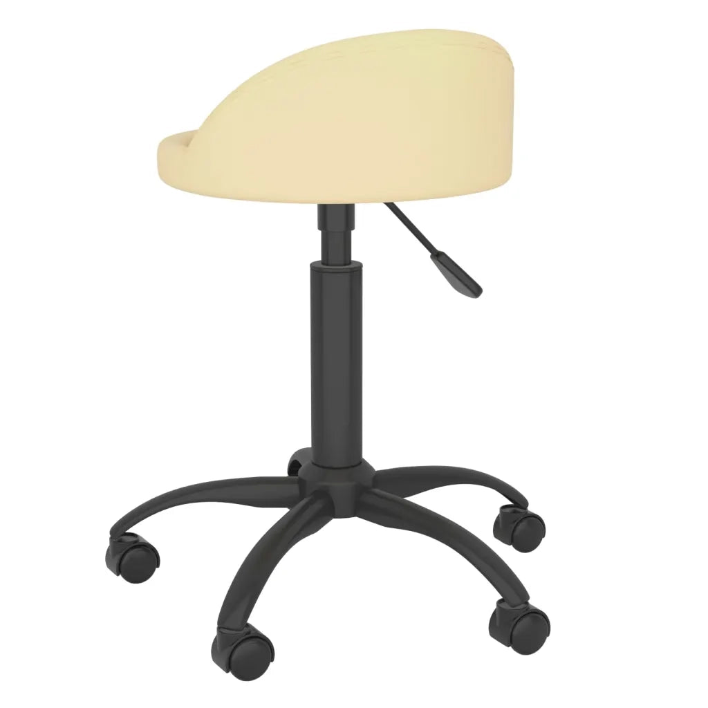 Sedie da Pranzo Girevoli 4 pz Crema in Velluto