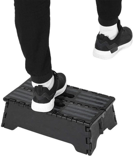 Sostegno per l'accesso pieghevole per anziani e donne in stato di gravidanza - Nero - Utilizzo in bagno - Riduzione della soglia