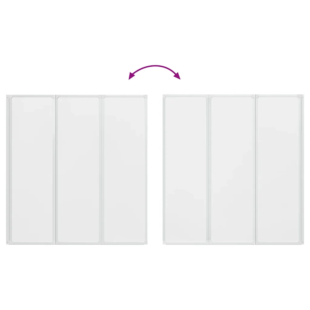 Doccia da bagno a parete 141 x 132 cm 3 Pannelli pieghevoli 140785