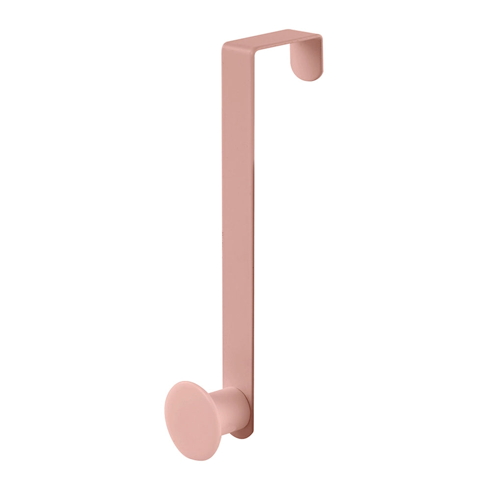 Gancio bagno singolo in acciaio e plastica rosa tondo Fiore