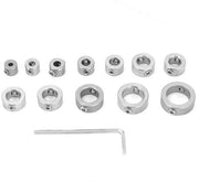Set di livellamento per tavolo 12 pezzi - Livellatori per diametri 3-16 mm - Set di fissaggio con chiave a 6 lati - Acciaio inossidabile - Fori precisi - Protezione del foro