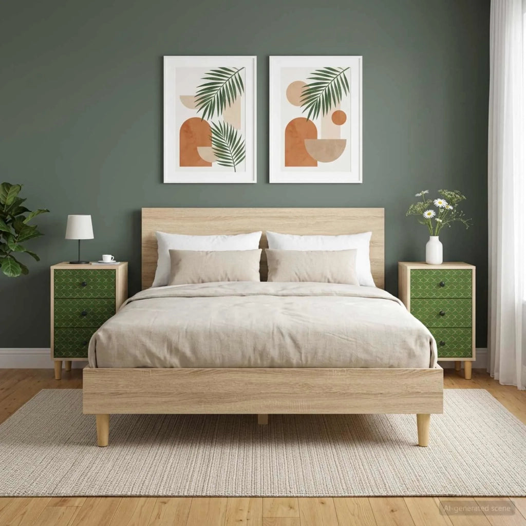Armadio da Notte GELEEN 2 pz Rovere Sonoma 36 x 33 x 60 cm 8007274
