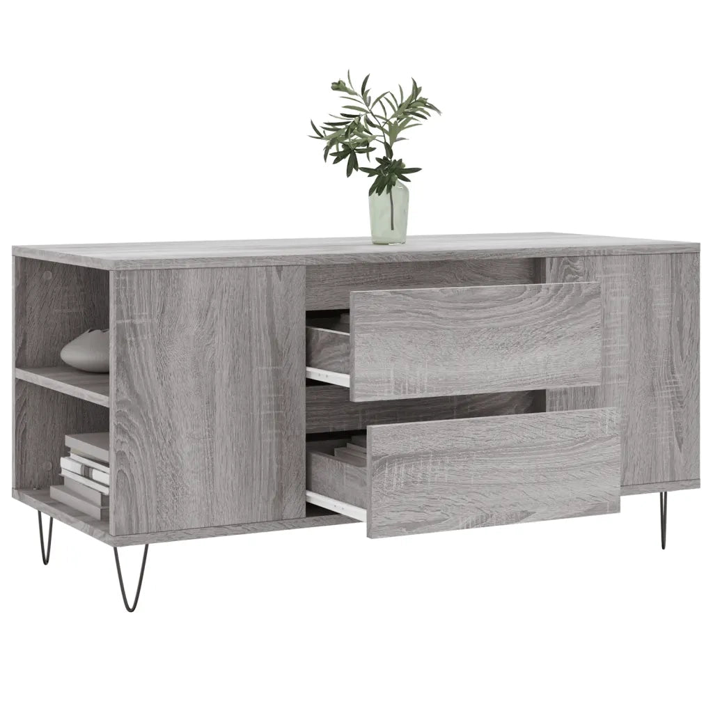 Tavolino Salotto Grigio Sonoma 102x44,5x50 cm Legno Multistrato 831002