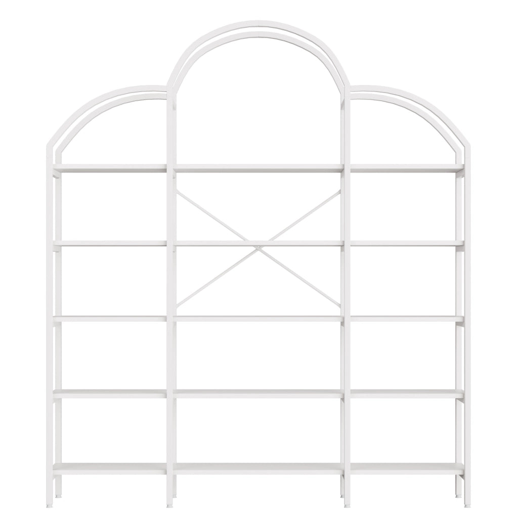 Scaffale moderno a 5 ripiani, bianco