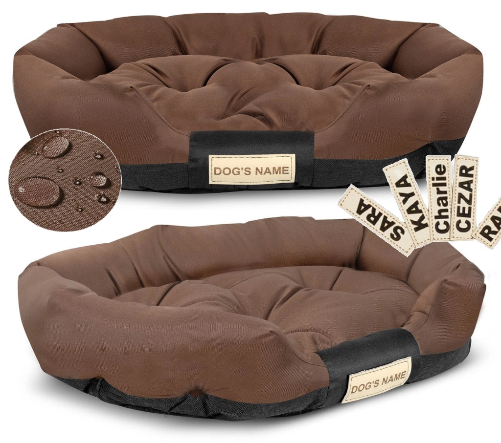 AIO FACTORY XXL Letto per cani 130x105 cm Personalizzabile Impermeabile Marrone
