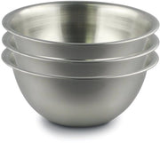 Set di 3 Scodelle in Acciaio Inossidabile - 21 cm