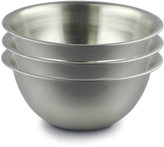 Set di 3 Scodelle in Acciaio Inossidabile - 21 cm