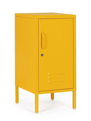 Comodino 1 Anta 40x35x76 cm Cambridge in Acciaio Giallo