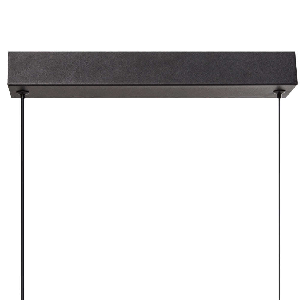 Lampada a sospensione in alluminio nero con paralume in legno di gomma e base in ferro con telecomando Luce a LED integrata