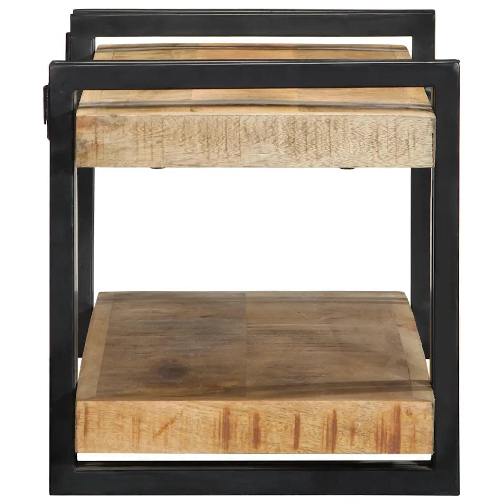 Mensola da Parete 70x33x35 cm in Legno Massello di Mango Grezzo 4017482
