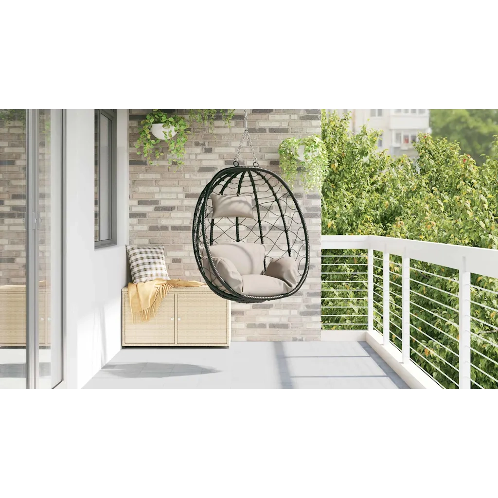 Sedia uovo sospesa Talpa 91,5 x 54,5 x 107 cm polyrattan 42003846