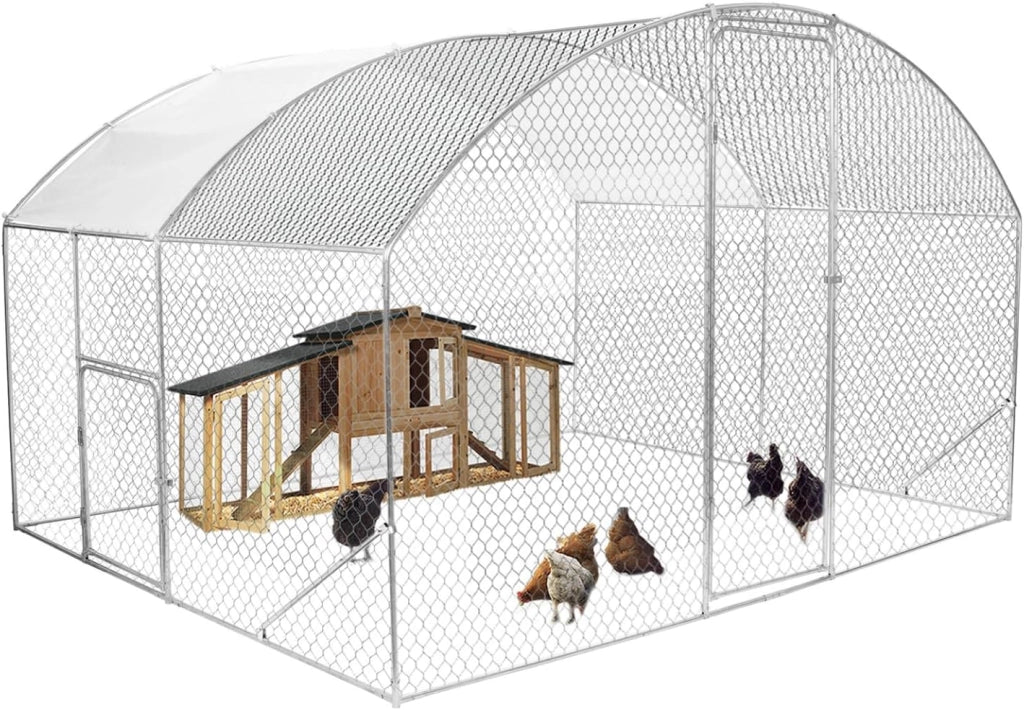 Recinto pollaio cupola 7,5 m² Parco a rete 3x2,5 m con porta laterale