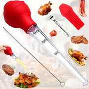 Spazzola per pollo in acciaio inossidabile per barbecue - insieme per pollo per pancetta e carne affumicata - costole di maiale - petti di pollo - conchiglie di S. Giacomo.