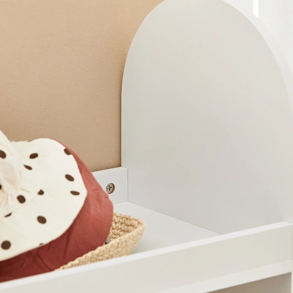 Mobile per Bambini con Appendiabiti, Giardaroba per Bambini con scatole, Armadio per bambini con 3 ganci, KMB40-W SoBuy