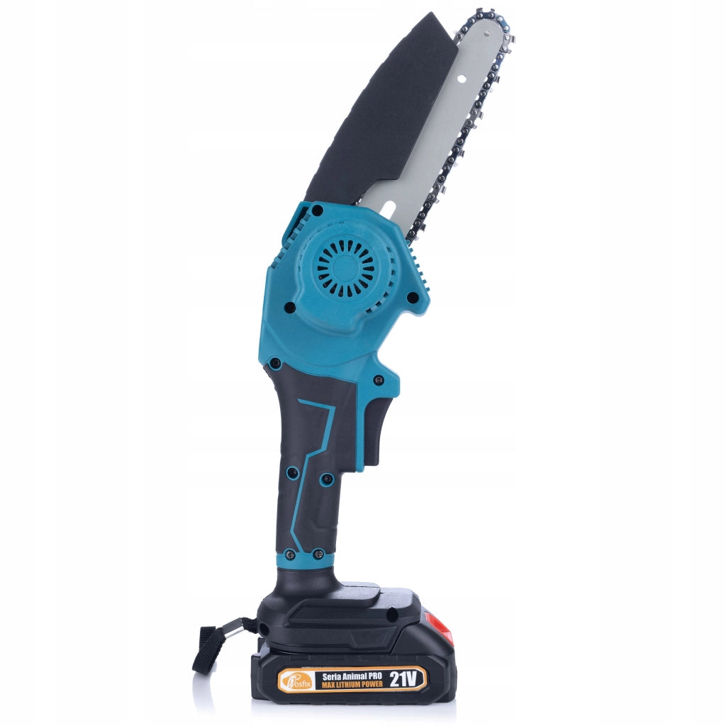 Motosega a Batteria Rosfix Blue Piranhia GP21V – 21V, 2 Batterie, 1200W | Taglio Rami e Legno, Lavori Giardinaggio