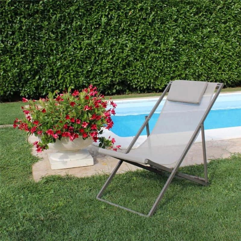 SDRAIO AVANA STRUTTURA IN ALLUMINIO E TEXTILENE COLORE TAUPE 126.5HX26X57 CM OKX