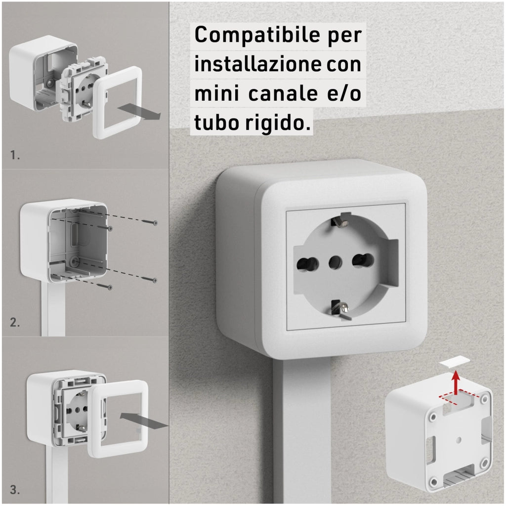 CONTENITORE 'FIXA' presa P40 - col.nero - ELECTRALINE