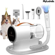 Aspiratore per animali domestici 2L - Livello di rumore basso - Kit di cura per pelo di cani e gatti - Trattore per pelo di cani con spazzola e contenitore per polvere