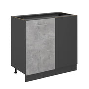 Mobile ad angolo cucina R-Line Calcestruzzo/Antracite 86 cm senza piano di lavoro Vicco