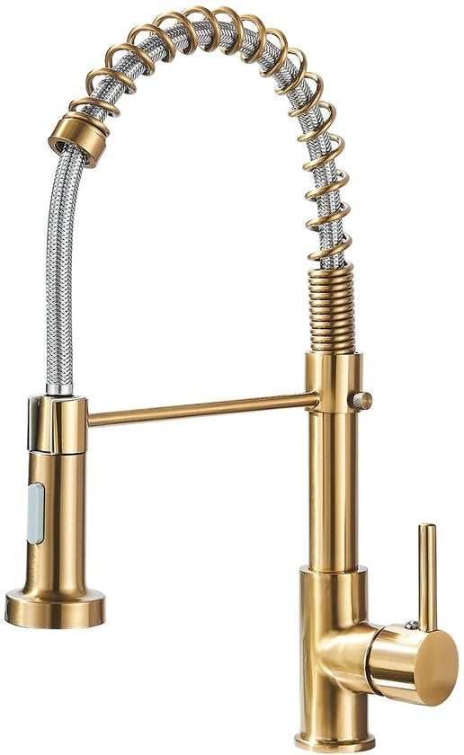 Doccia a spruzzo per cucina con rubinetto estensibile, rubinetto da cucina rotativo 360°, rubinetto da cucina a un giro per l'acqua calda e fredda, miscelatore ad alta pressione in acciaio inossidabile per la cucina.