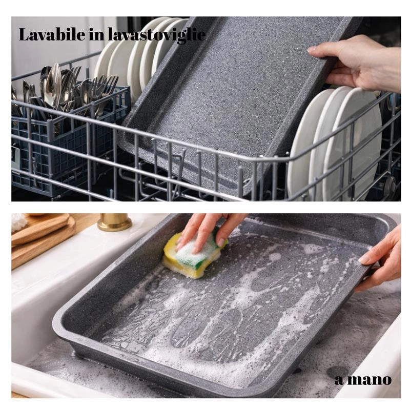 HAPPY STONE TEGLIA RETTANGOLARE PER PIZZA 40 X 33 X H7 CM