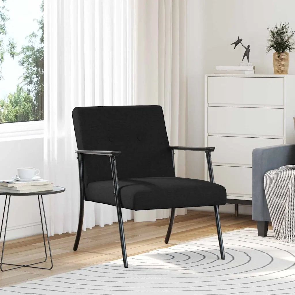 Divano Sedia-Poltrona-Poltroncina Nero Tessuto 672680