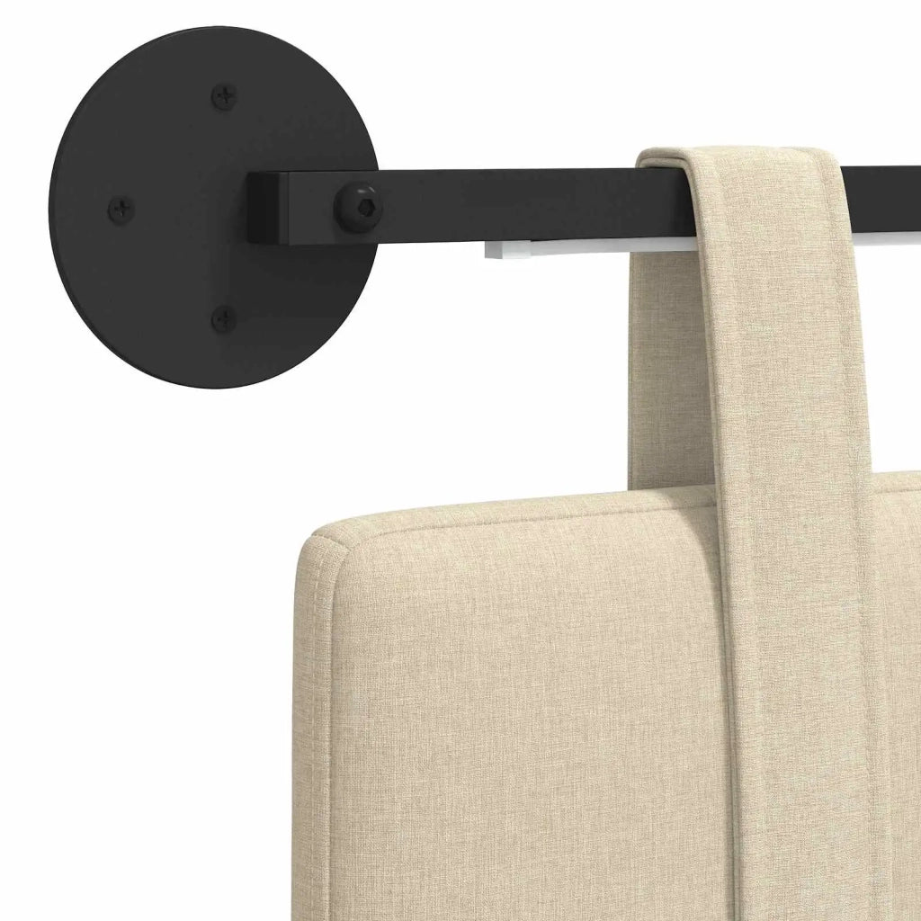 Testiera | Testata sospesa Con luce LED Crema Tessuto