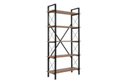 Libreria in legno "Elysian" - 90 x 33 x 180 cm - Pino Atlantico Nero