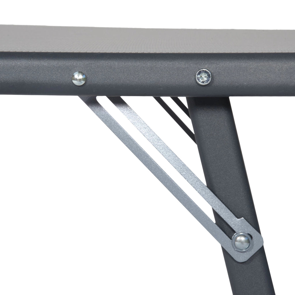 Set di 2 lettini pieghevoli SICILIA in textilene grigio - struttura antracite
