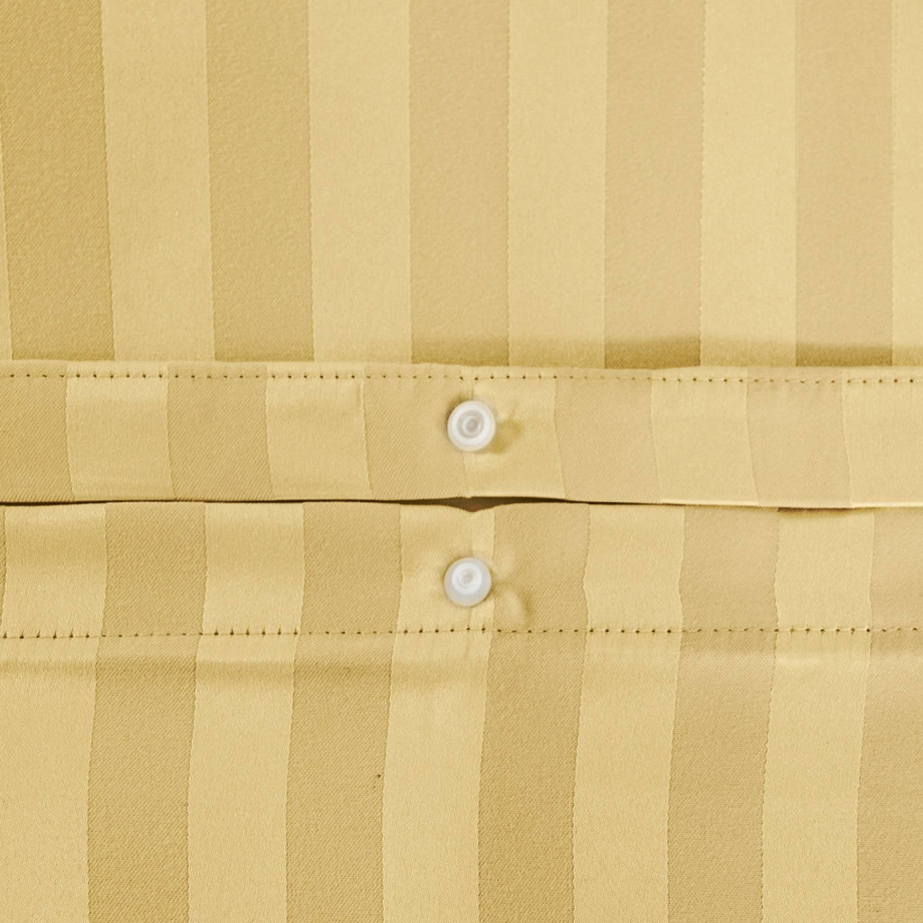 Completo letto in poliestere effetto satinato a righe sottili 2 posti