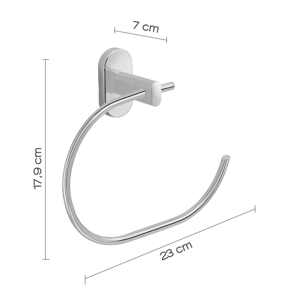 Portasalviette ad anello in acciaio inox e Cromall 5370 Gedy serie FEBO Cromato