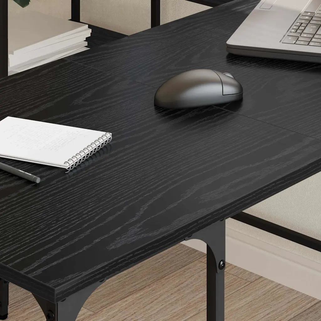 Scrivania Rovere Nero 139 x 139 x 75 cm Legno multistrato 882870