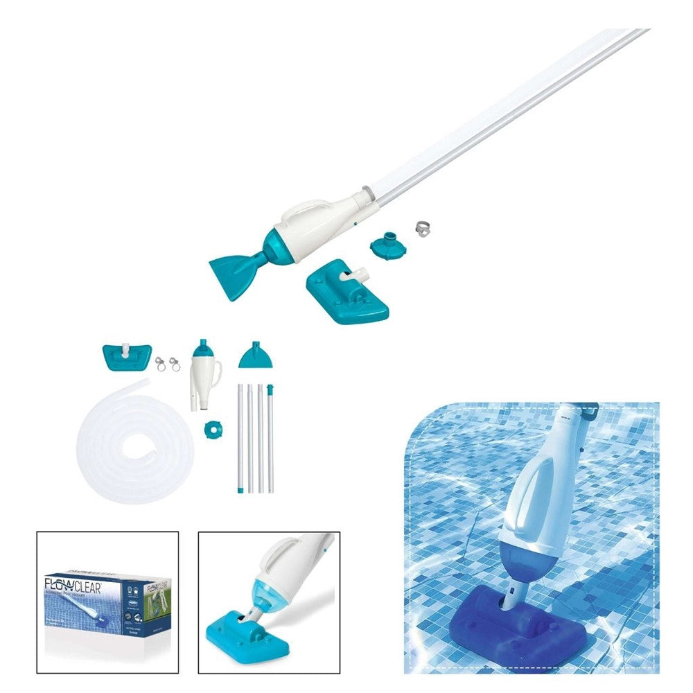 Trade Shop - Aspiratore Sistema Di Pulizia Per Piscine Fuori Terra Fino A 457cm Azionato Da Pompa 58212 -