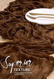 Tavolino da pranzo in stoffa di lana - 4 pezzi - 35 x 120 pollici - Romantico - Vintage - Fatto a mano - Leggero e riciclabile
